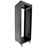 AxcessAbles RK 30U Rack-Mount Cabinet Case w/Caster Wheels (Compatible with US 10-32 (5mm) & European (6mm) Rack Standards.) Rack for AV, DJ, Home Theater, Network, Server, Computer, Electronics - Open Box